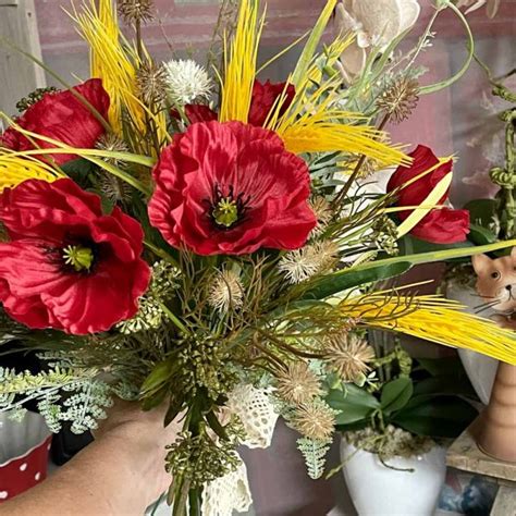 Umelá kytica divých makov