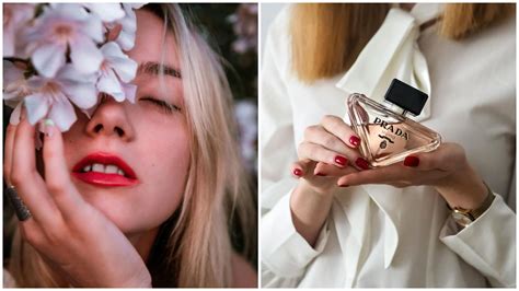 Žena skúšajúca parfum v parfumérii