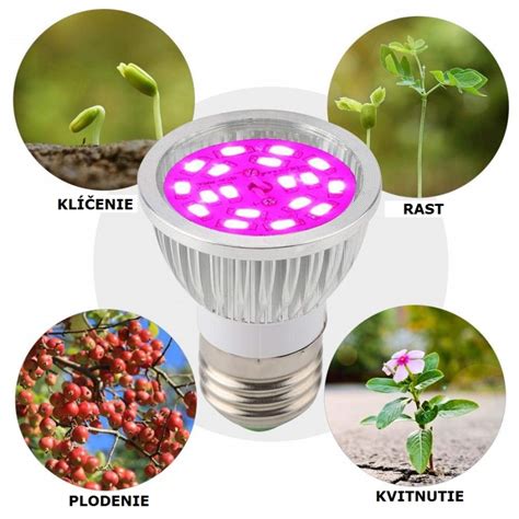 LED žiarovka E27 pre rastliny