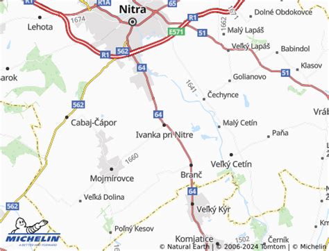 Mapa kvetinárstiev v Nitre