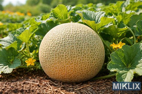 zrelý melón v záhrade