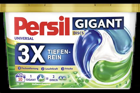 Schéma správneho dávkovania Persil Discs