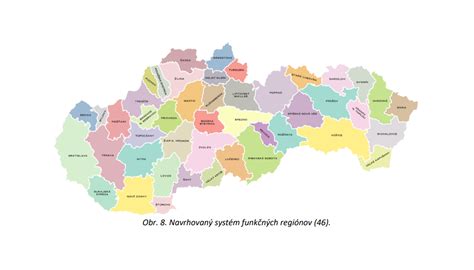 Mapa Slovenska s vyznačenými regiónmi pestovania liečivých rastlín