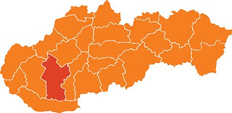 Mapa vinohradníckych oblastí Dolnej Nitry