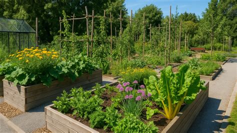 ilustrácia zdravej permakultúrnej záhrady