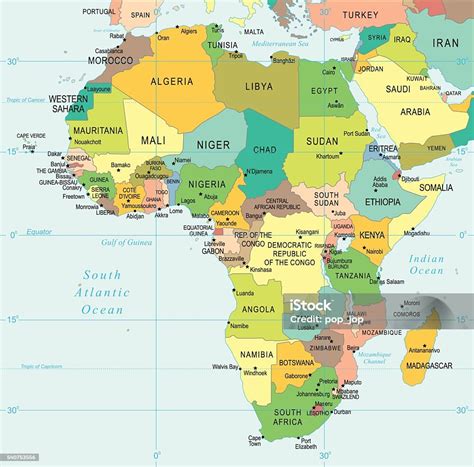 Mapa Afriky s vyznačenými krajinami, kde je rozšírená ženská obriezka