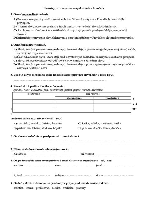 Príklady slabičného delenia slov