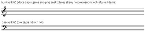 Porovnanie husľového a basového kľúča