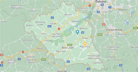Mapa obce Kuzmice v rámci Trebišovského okresu