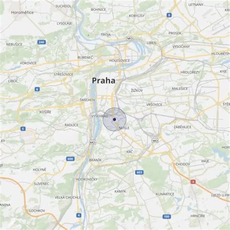 Mapa Hlohovca s vyznačenou polohou nemocnice a predpokladanou polohou kvetinárstva