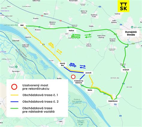 Schéma dopravnej infraštruktúry v Hlohovci