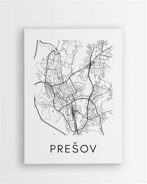 mapa mesta Prešov s vyznačením kľúčových bodov dopravy