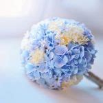 Rôzne typy svadobných kytíc s hortenziami