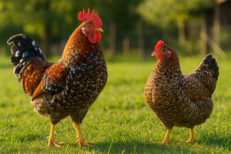 Švédska kvetovaná sliepka na farme