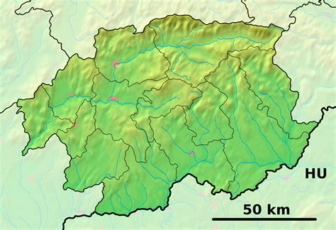 Mapa Arboréta Borová hora s vyznačeným rododendronovým chodníkom