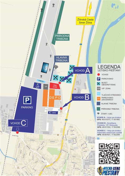 Mapa Piešťan s vyznačenou Teplickou ulicou a autobusovými zastávkami