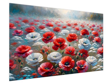 Pole rozkvitnutých vlčích makov