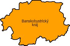 Mapa Banskobystrického samosprávneho kraja s vyznačenou obcou Rovňany