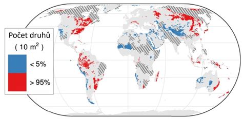 Mapa sveta: Pôvodné oblasti výskytu bromélií