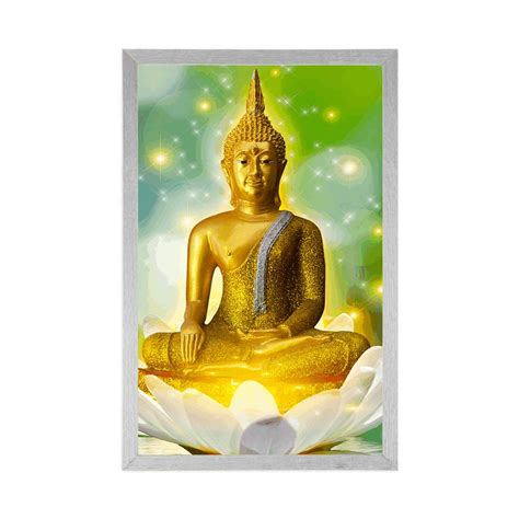 Buddha sediaci na lotosovom tróne