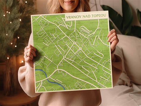 Mapa Vranova nad Topľou s vyznačeným kvetinárstvom Pohádka