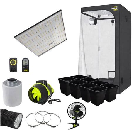 Kompletný growbox s LED osvetlením a ventilačným systémom