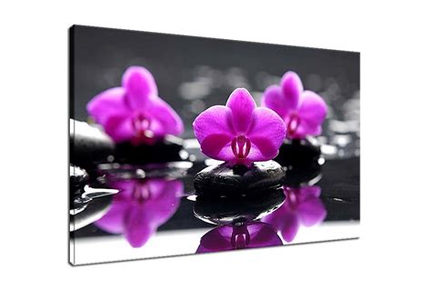 moderný sklenený obraz s orchideou