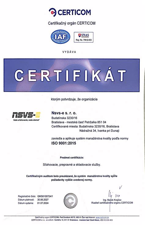 Certifikácie kvality a ekologickej výroby