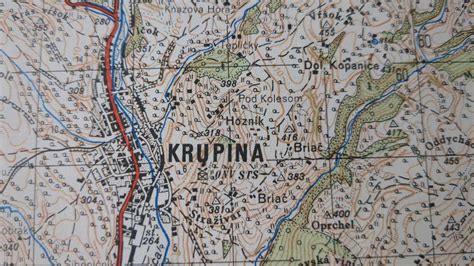 Mapa doručovacích oblastí Krupina a okolie