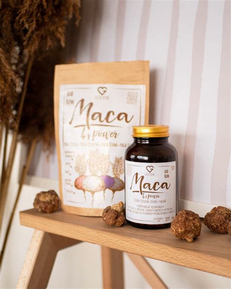 Rôzne formy Maca peruánskej: prášok, kapsuly, tekutý extrakt