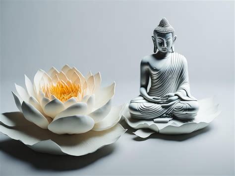 Budha sediaci na lotosovom kvete