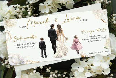 Grafika svadobného oznámenia s hortenziami