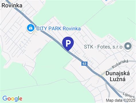 Mapa s vyznačením lekárne LAVANDULA v Dunajskej Lužnej a lekárne PLATAN v Rovinke
