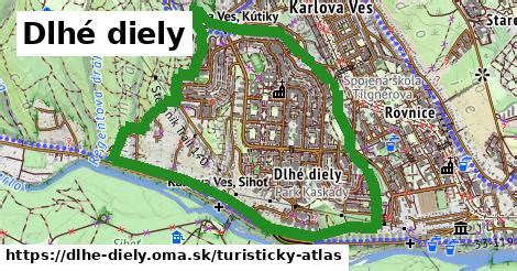 Mapa kvetinárstiev v Dlhé diely