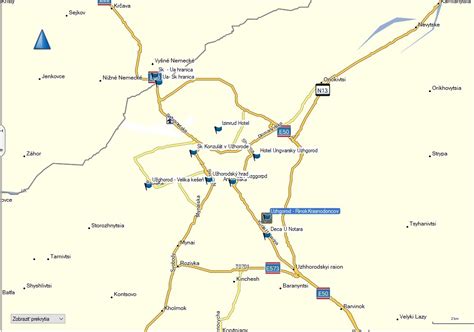 Mapa Užhorodu