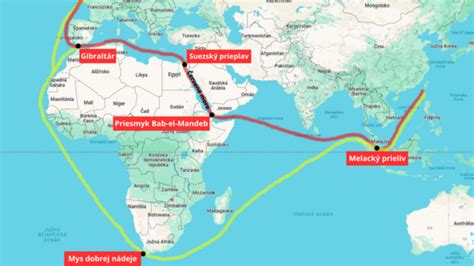 Mapa cesty Waris Dirie z Afriky do Európy