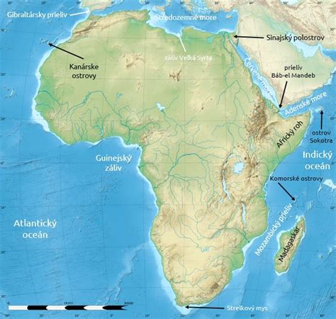 Oblasť rozšírenia cichlíd v Afrike