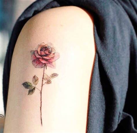Detailný záber na estetické tetovanie ruže na predlaktí