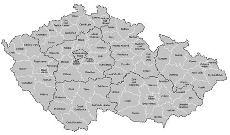 Mapa Púchovského okresu s vyznačenými obchodnými zónami