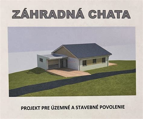 Vizualizácia záhradnej chaty s pozemkom a vonkajším posedením