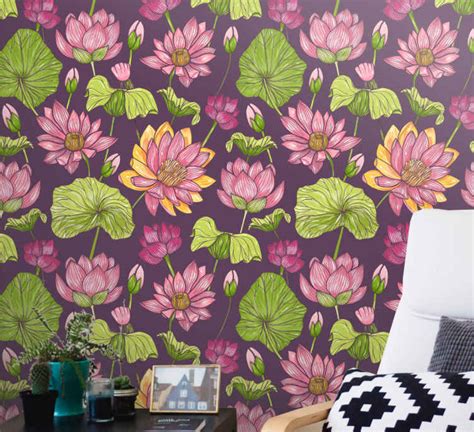 Lotosové listy a kvety