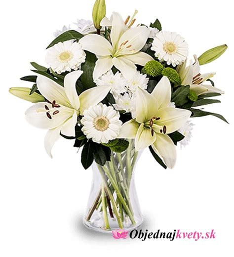 Príklady kombinácií bielych kvetov