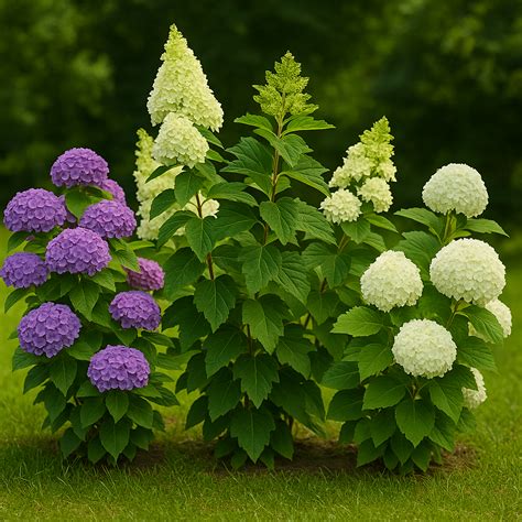 Rozkvitnutá hortenzia v záhrade