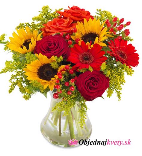 Letná kytica rôznych kvetov