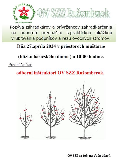 Názorné ukážky rôznych typov rezu ovocných stromov