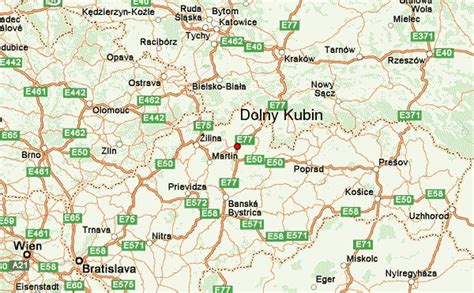mapa Dolný Kubín
