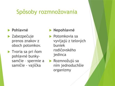 Rôzne formy rozmnožovania živočíchov