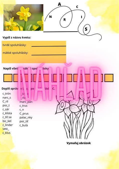 Ilustrácia rôznych jarných kvetov