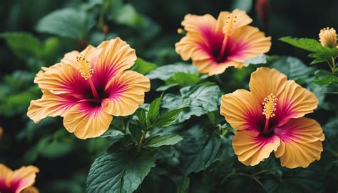 Rôzne veľkosti kvetov ibišteka bahenného