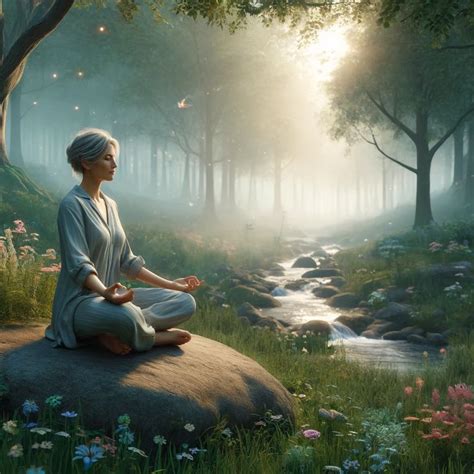 osoba meditujúca s kvetom života